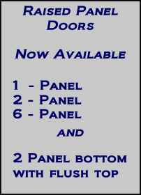 Raised Panel Doors Coming Soon by JR Metal Frames.