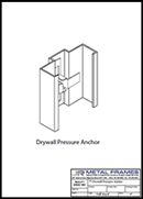 Drywall Pressure Anchor PDF provided by JR Metal Frames.