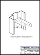 Steel Stud Wood Strap Combo Anchor PDF provided by JR Metal Frames.